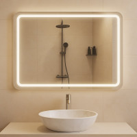 Прямоугольное зеркало с подсветкой LED LumoEdge LX 850x550 мм (810917)