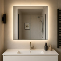 Квадратное зеркало с LED подсветкой LumoEdge Classic MS 450x450 мм (378524)